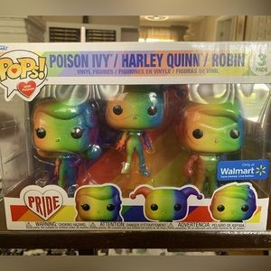 Funko POPs! PRIDE - DC - Poison Ivy/ Harley Quinn/Robin WALMART EXCLUSIVE NWOT